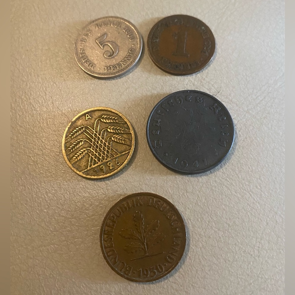 1900A, 1911A, 1926D, 1941D, & 1950D German Coin Collection